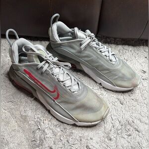 Nike Air Max 2090 Light Smoke Grey University Red Men's Shoes Size 10.5
